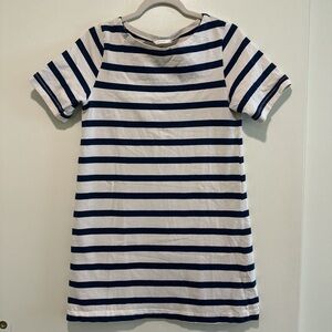 H&M Navy Blue & White Striped T-Shirt Dress